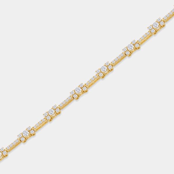 Gilded 2 Carat Lab-Grown Diamond Petite Fusion Fashion Bracelet