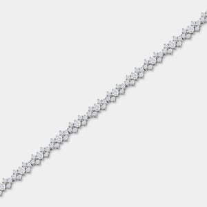 Gilded 2 Carat Lab-Grown Diamond Fashion Bracelet with Kite-Shaped Composite Motifs