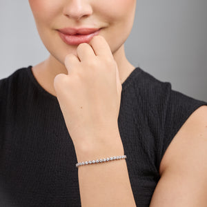 Gilded 1 Carat Lab-Grown Diamond Classic Fashion Bracelet in an Illusion-Plate Setting