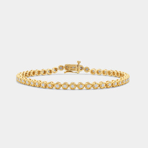Gilded 1 Carat Lab-Grown Diamond Classic Fashion Bracelet in an Illusion-Plate Setting