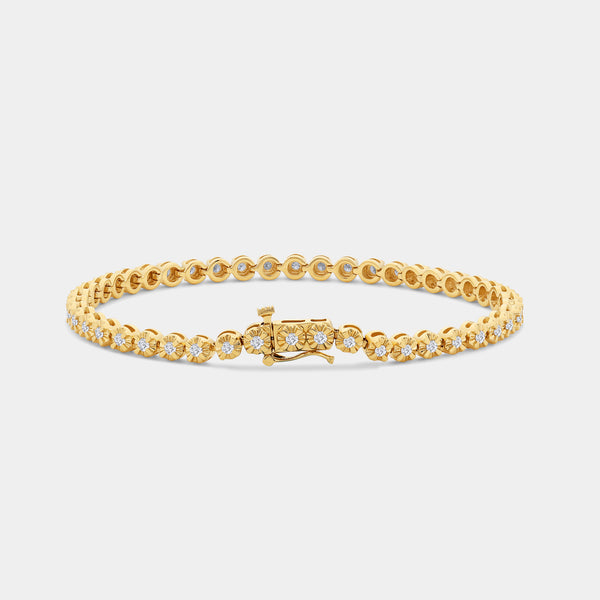 1 Carat Lab-Grown Diamond Classic Fashion Bracelet in an Illusion-Plate Setting — GILDED New York