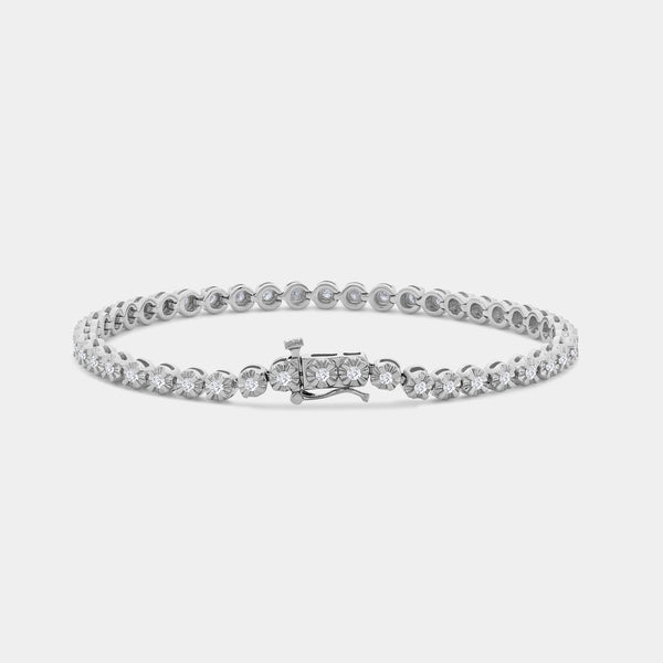 1 Carat Lab-Grown Diamond Classic Fashion Bracelet in an Illusion-Plate Setting — GILDED New York