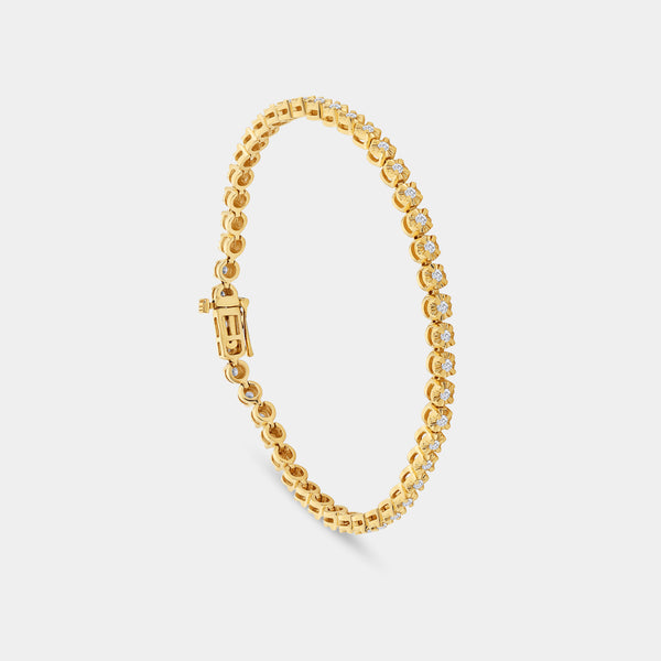 1 Carat Lab-Grown Diamond Classic Fashion Bracelet in an Illusion-Plate Setting — GILDED New York
