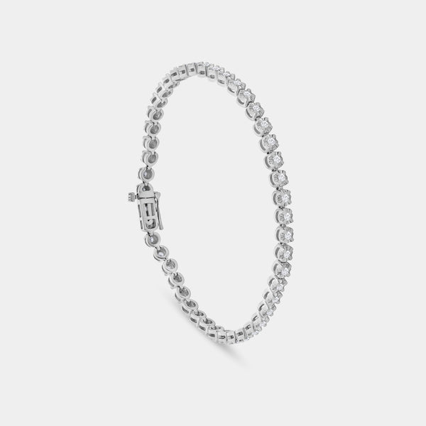 1 Carat Lab-Grown Diamond Classic Fashion Bracelet in an Illusion-Plate Setting — GILDED New York