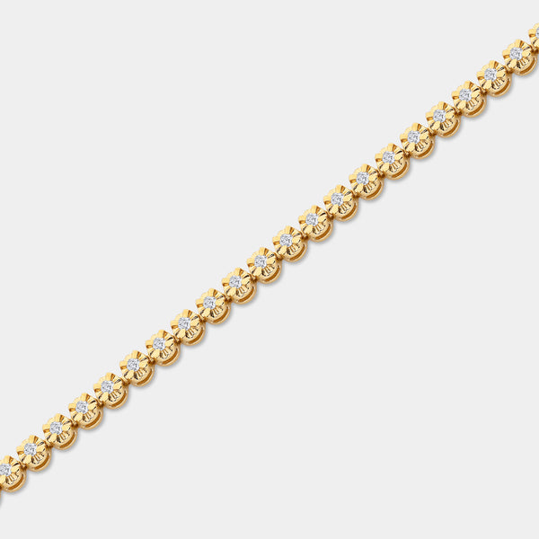 1 Carat Lab-Grown Diamond Classic Fashion Bracelet in an Illusion-Plate Setting — GILDED New York