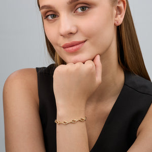Gilded 1/6 Carat Lab-Grown Diamond Infinity Fashion Bracelet