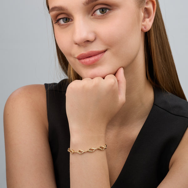 1/6 Carat Lab-Grown Diamond Infinity Fashion Bracelet — GILDED New York