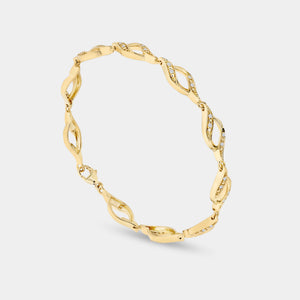 Gilded 1/6 Carat Lab-Grown Diamond Infinity Fashion Bracelet
