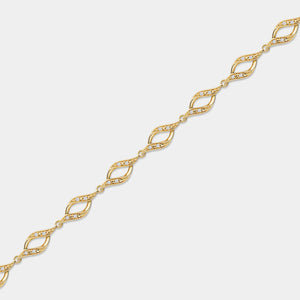 Gilded 1/6 Carat Lab-Grown Diamond Infinity Fashion Bracelet