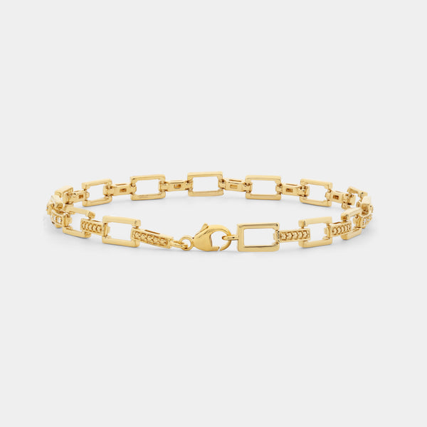 1/6 Carat Lab-Grown Diamond Geometric Cable Fashion Bracelet — GILDED New York