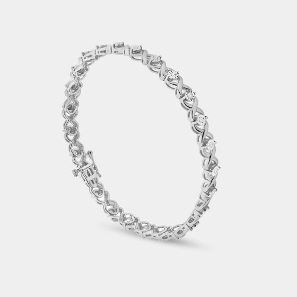 1/4 Carat Lab-Grown Diamond Fashion Bracelet with Illusion-Plate Centers — GILDED New York