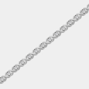 Gilded 1/4 Carat Lab-Grown Diamond Fashion Bracelet with Illusion-Plate Centers