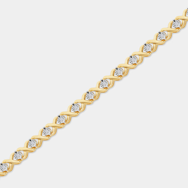 1/4 Carat Lab-Grown Diamond Fashion Bracelet with Illusion-Plate Centers — GILDED New York