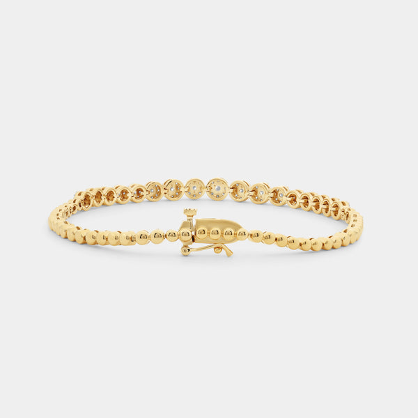 1 Carat Lab-Grown Fashion Bracelet with Composite Beaded Centers — GILDED New York