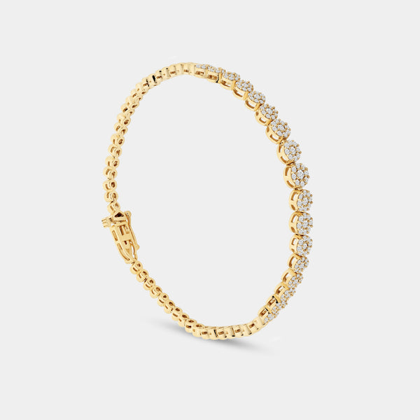 1 Carat Lab-Grown Fashion Bracelet with Composite Beaded Centers — GILDED New York