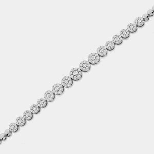 Gilded 1 Carat Lab-Grown Fashion Bracelet with Composite Beaded Centers