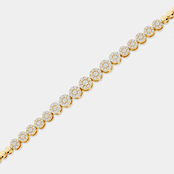 1 Carat Lab-Grown Fashion Bracelet with Composite Beaded Centers — GILDED New York