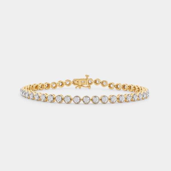 2 Carat Lab-Grown Diamond Milgrain Fashion Bracelet — GILDED New York