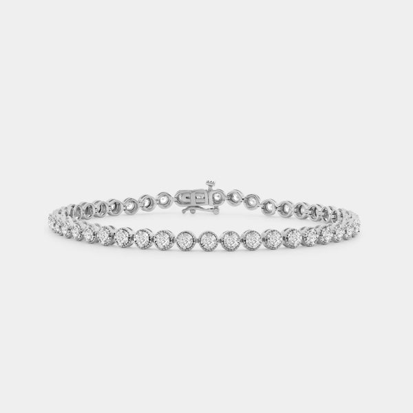 2 Carat Lab-Grown Diamond Milgrain Fashion Bracelet — GILDED New York