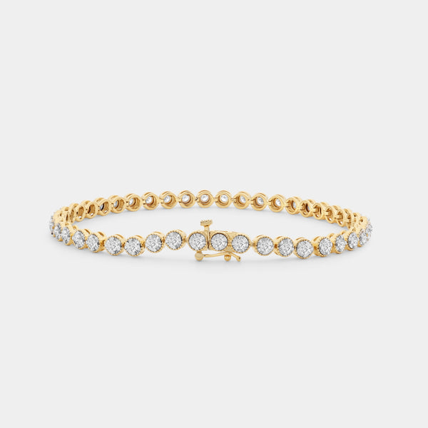 2 Carat Lab-Grown Diamond Milgrain Fashion Bracelet — GILDED New York
