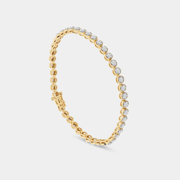 2 Carat Lab-Grown Diamond Milgrain Fashion Bracelet — GILDED New York