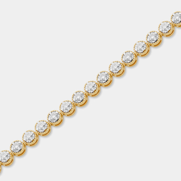 2 Carat Lab-Grown Diamond Milgrain Fashion Bracelet — GILDED New York