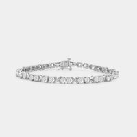 4 Carat Lab-Grown Diamond Fashion Bracelets with Round-Shaped Centers in an infinity Setting — GILDED New York