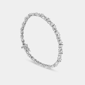 Gilded 4 Carat Lab-Grown Diamond Fashion Bracelets with Round-Shaped Centers in an infinity Setting