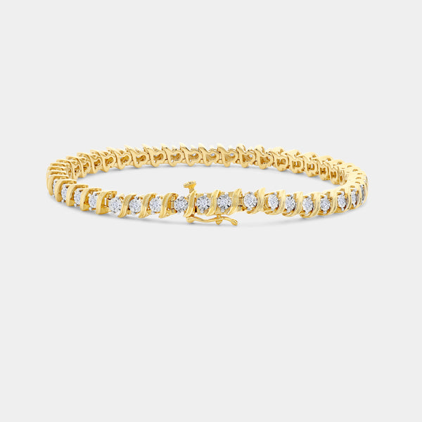 1/2 Carat Lab-Grown Diamond with Curved Metal Bars and a Round-Shaped Center in an Illusion-Plate Setting — GILDED New York