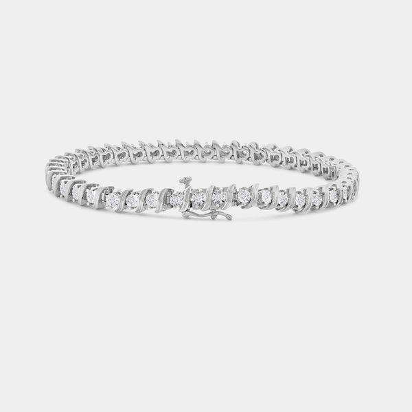 1/2 Carat Lab-Grown Diamond with Curved Metal Bars and a Round-Shaped Center in an Illusion-Plate Setting — GILDED New York