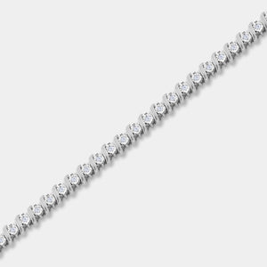 Gilded 1/2 Carat Lab-Grown Diamond with Curved Metal Bars and a Round-Shaped Center in an Illusion-Plate Setting