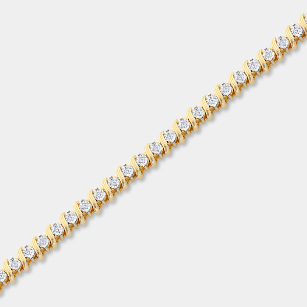 1/2 Carat Lab-Grown Diamond with Curved Metal Bars and a Round-Shaped Center in an Illusion-Plate Setting — GILDED New York