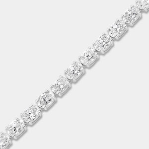 Gilded 11 and 3/8 Carat Lab-Grown Diamond Oval-Shaped Tennis Bracelet