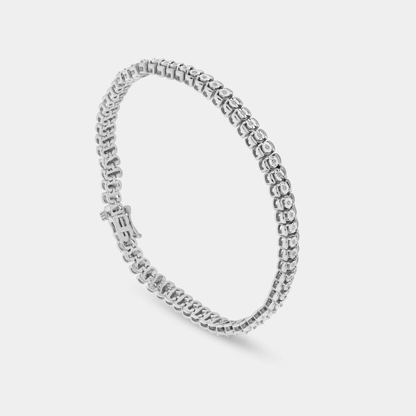 1/4 Carat Lab-Grown Diamond Half-Channel Fashion Bracelet with Illusion Plates — GILDED New York