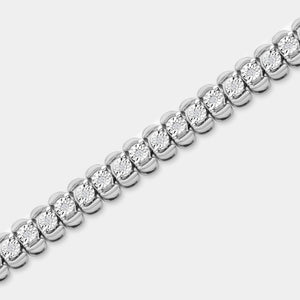 Gilded 1/4 Carat Lab-Grown Diamond Half-Channel Fashion Bracelet with Illusion Plates