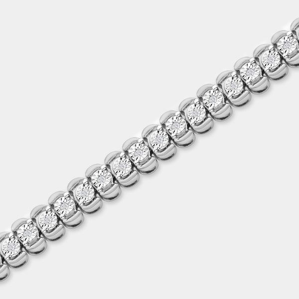 1/4 Carat Lab-Grown Diamond Half-Channel Fashion Bracelet with Illusion Plates — GILDED New York