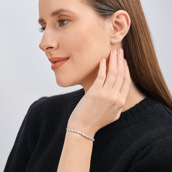 1 Carat Lab-Grown Diamond Pear-Shaped Bolo Bracelet — GILDED New York