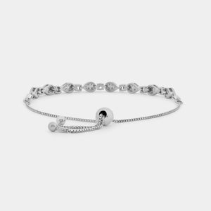 Gilded 1 Carat Lab-Grown Diamond Pear-Shaped Bolo Bracelet