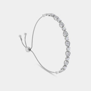 Gilded 1 Carat Lab-Grown Diamond Pear-Shaped Bolo Bracelet
