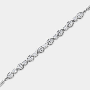 Gilded 1 Carat Lab-Grown Diamond Pear-Shaped Bolo Bracelet