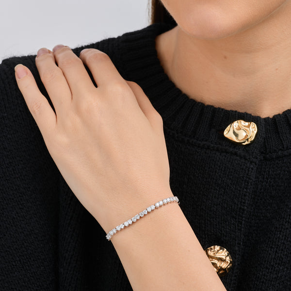 2 Carat Lab-Grown Diamond Martini-Set Bolo Bracelet — GILDED New York