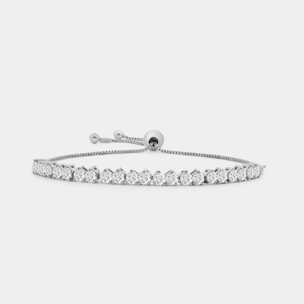2 Carat Lab-Grown Diamond Martini-Set Bolo Bracelet — GILDED New York
