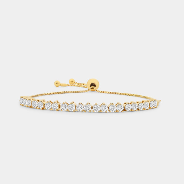 2 Carat Lab-Grown Diamond Martini-Set Bolo Bracelet — GILDED New York