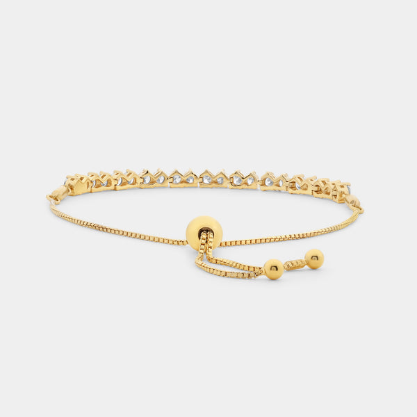 2 Carat Lab-Grown Diamond Martini-Set Bolo Bracelet — GILDED New York