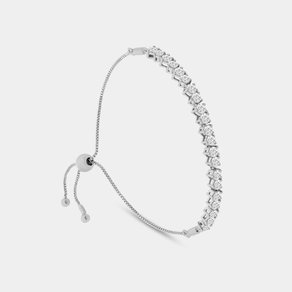 2 Carat Lab-Grown Diamond Martini-Set Bolo Bracelet — GILDED New York