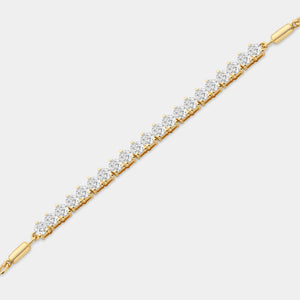 Gilded 2 Carat Lab-Grown Diamond Martini-Set Bolo Bracelet