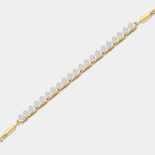 2 Carat Lab-Grown Diamond Martini-Set Bolo Bracelet — GILDED New York