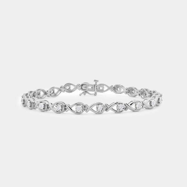 1/2 Carat Lab-Grown Diamond Pear-Shaped Fashion Bracelet in an Illusion-Plate Setting — GILDED New York
