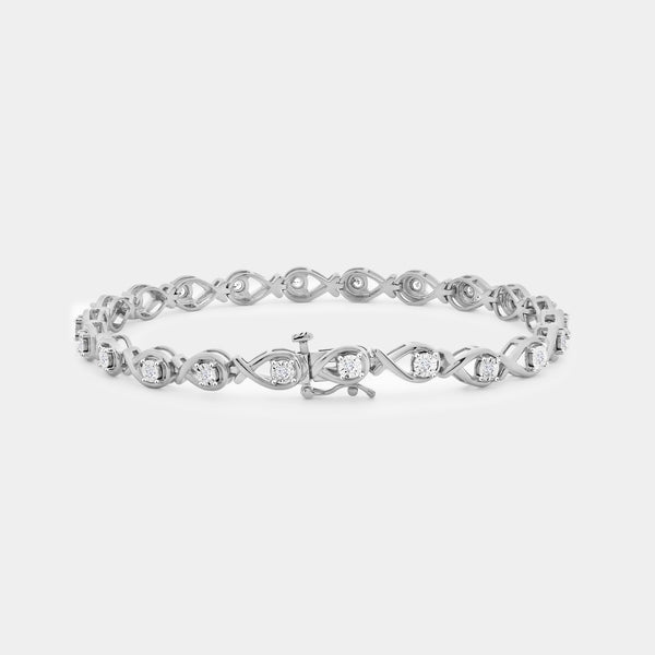 1/2 Carat Lab-Grown Diamond Pear-Shaped Fashion Bracelet in an Illusion-Plate Setting — GILDED New York