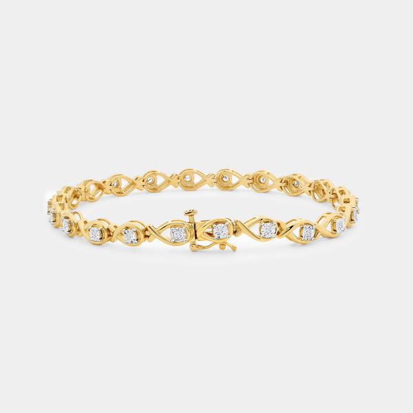 1/2 Carat Lab-Grown Diamond Pear-Shaped Fashion Bracelet in an Illusion-Plate Setting — GILDED New York